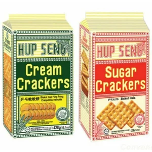 ภาพหน้าปกสินค้า□Hup Seng crackers  เเครกเกอร์ ฮับเส็ง ขนมปังกรอบ พร้อมส่ง 2รส ที่เกี่ยวข้อง