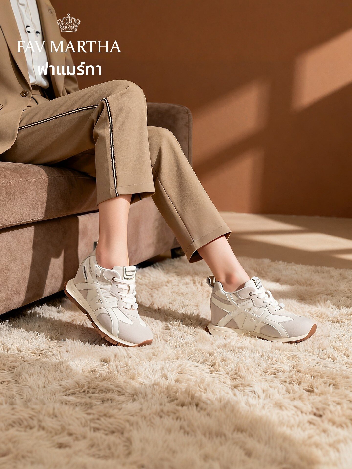 Height Increasing Lightweight Thick-soled Stylish Chunky Sneakers ราคา 7,960 บาท*ส่งฟรี