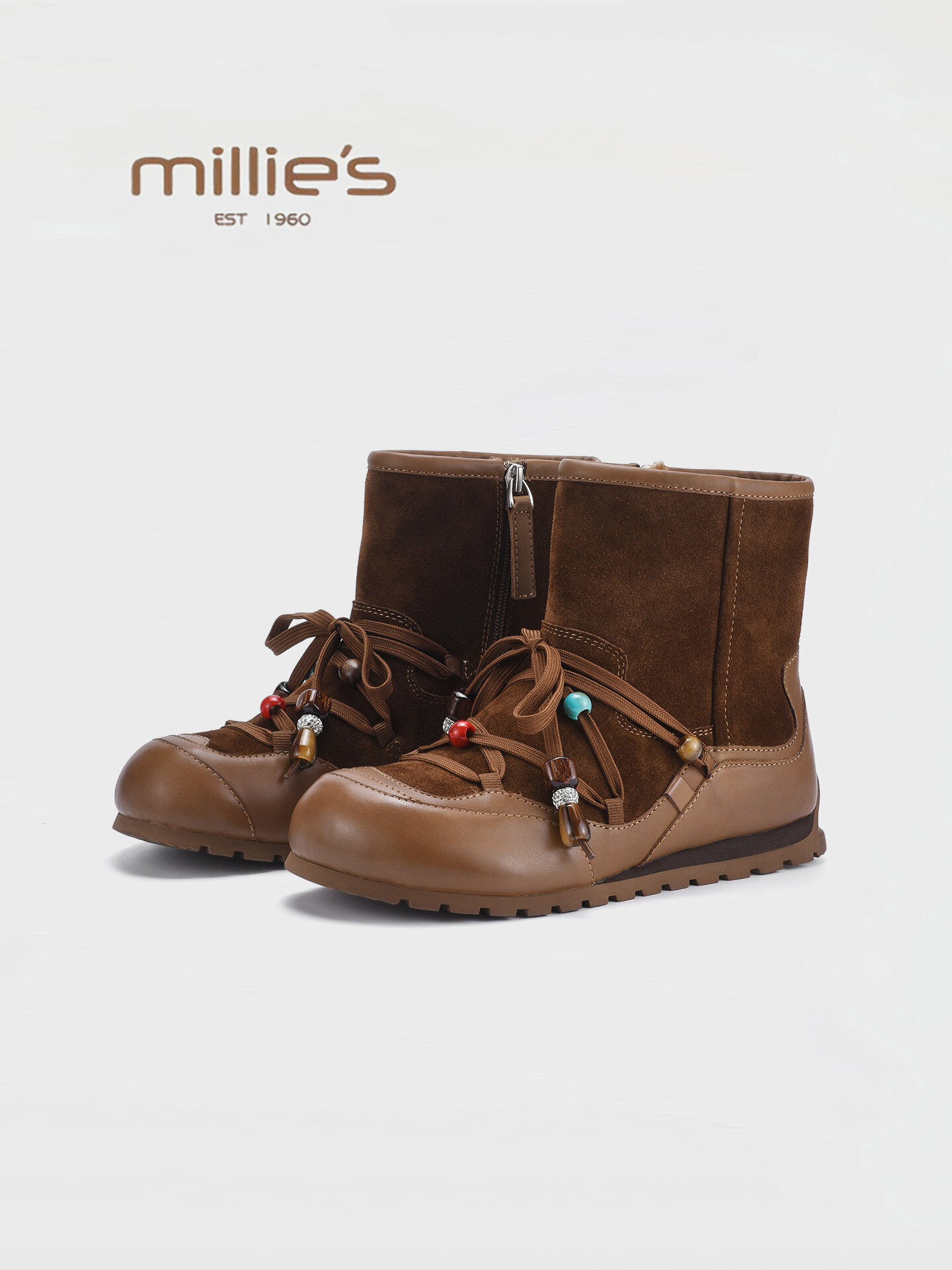MILLIE'S | Warm High Top Lace-up Boot Women ราคา 9,031 บาท*ส่งฟรี