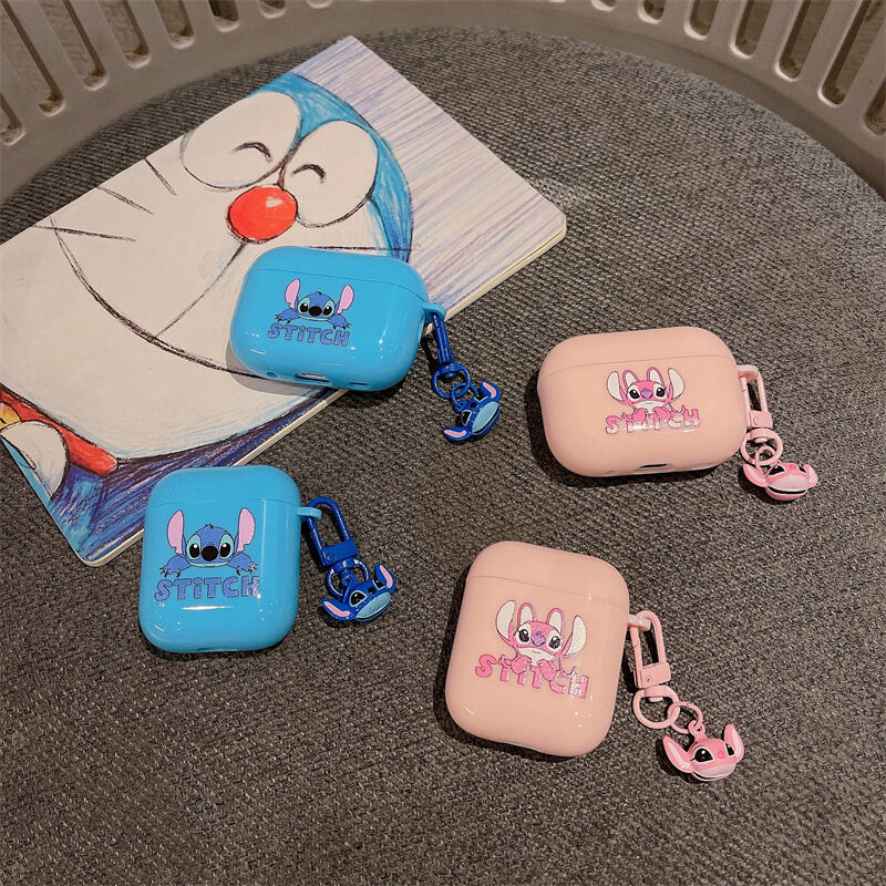 Disney Stitch Angel เหมาะสําหรับ Airpods Pro 2 Apple หูฟังไร้สายบลูทูธฝาครอบ 1/2/3 รุ่นจี้น่ารัก ราคา 164 บาท*ส่งฟรี