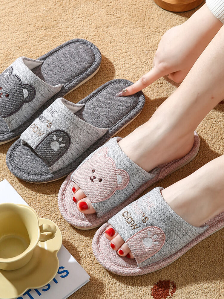 2025 Summer Anti-Slip Linen Fabric Women's Slippers