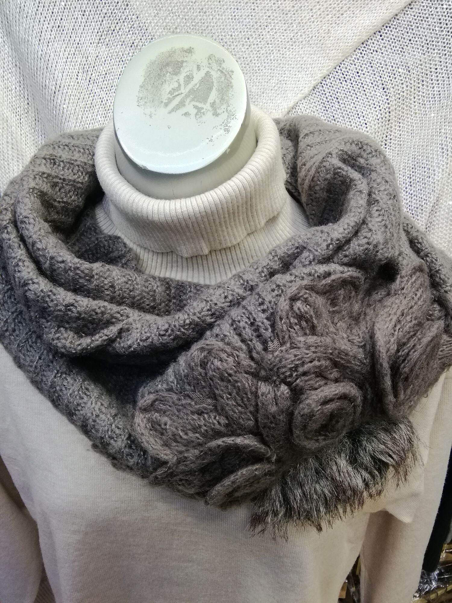 DONUT WOOL DONUT SCARVES INFINITY SCARVES//ผ้าพันคอโดนัทผ้าพันคอกันหนาว