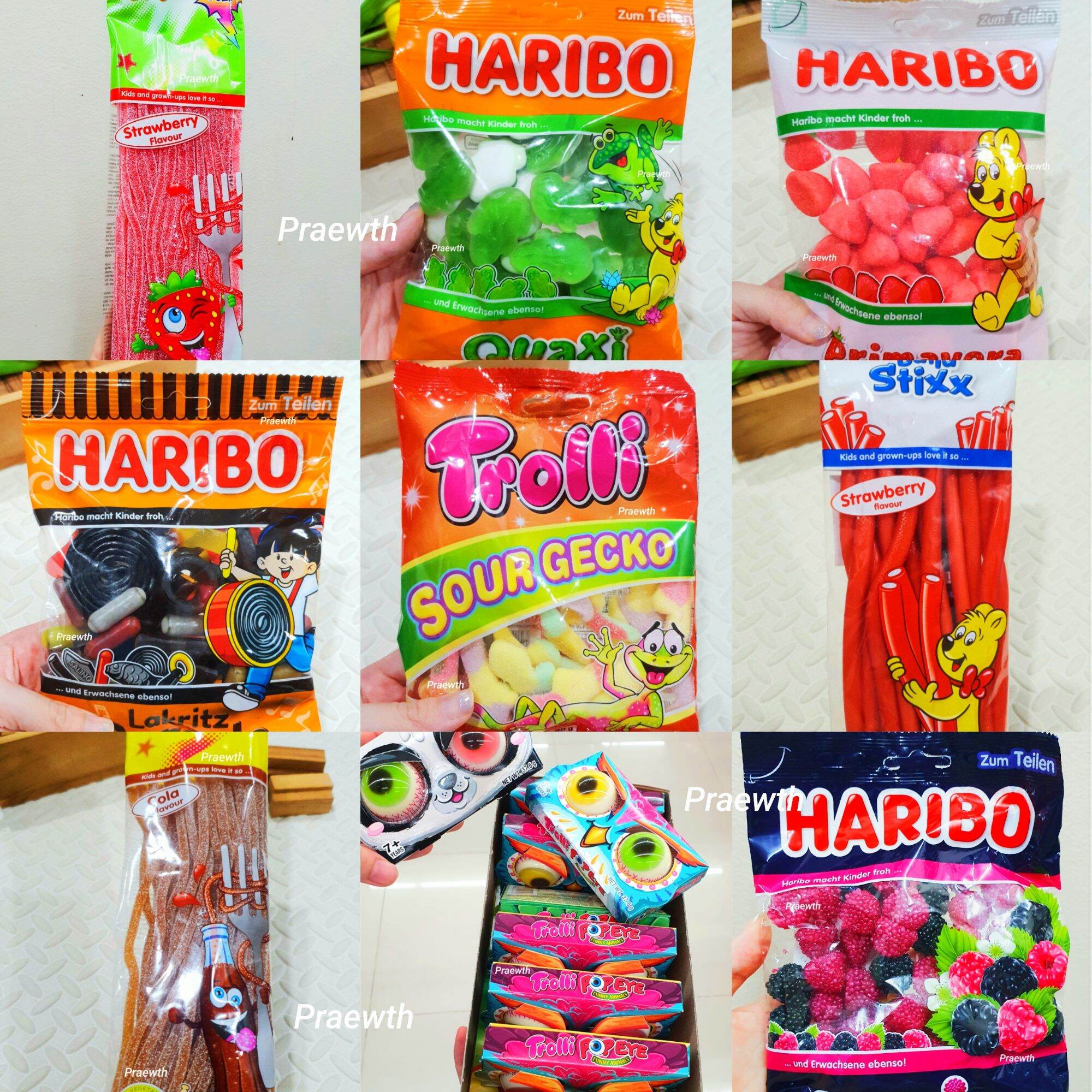 พร้อมส่ง💥 ถุงใหญ่160 - 200g ✔ เยอะที่สุด 𝟭𝟬 กว่ารส ‼️ เยลลี่ HARIBO TROLLI ✔ สุดแปลก เยลลี่หายาก YUPI