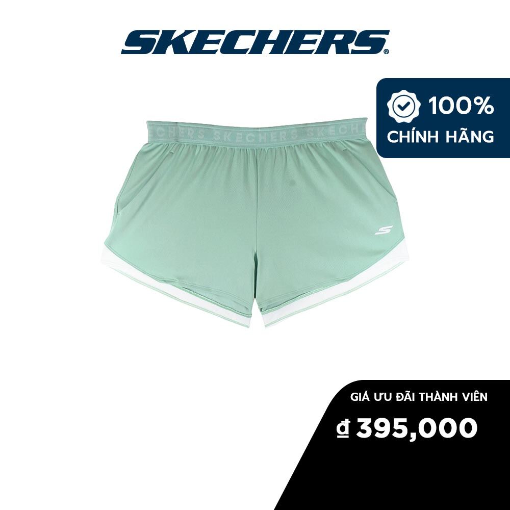 Skechers nữ quần short, quần đùi thể thao chạy bộ thường ngày performance running - sp22q4w371-0025