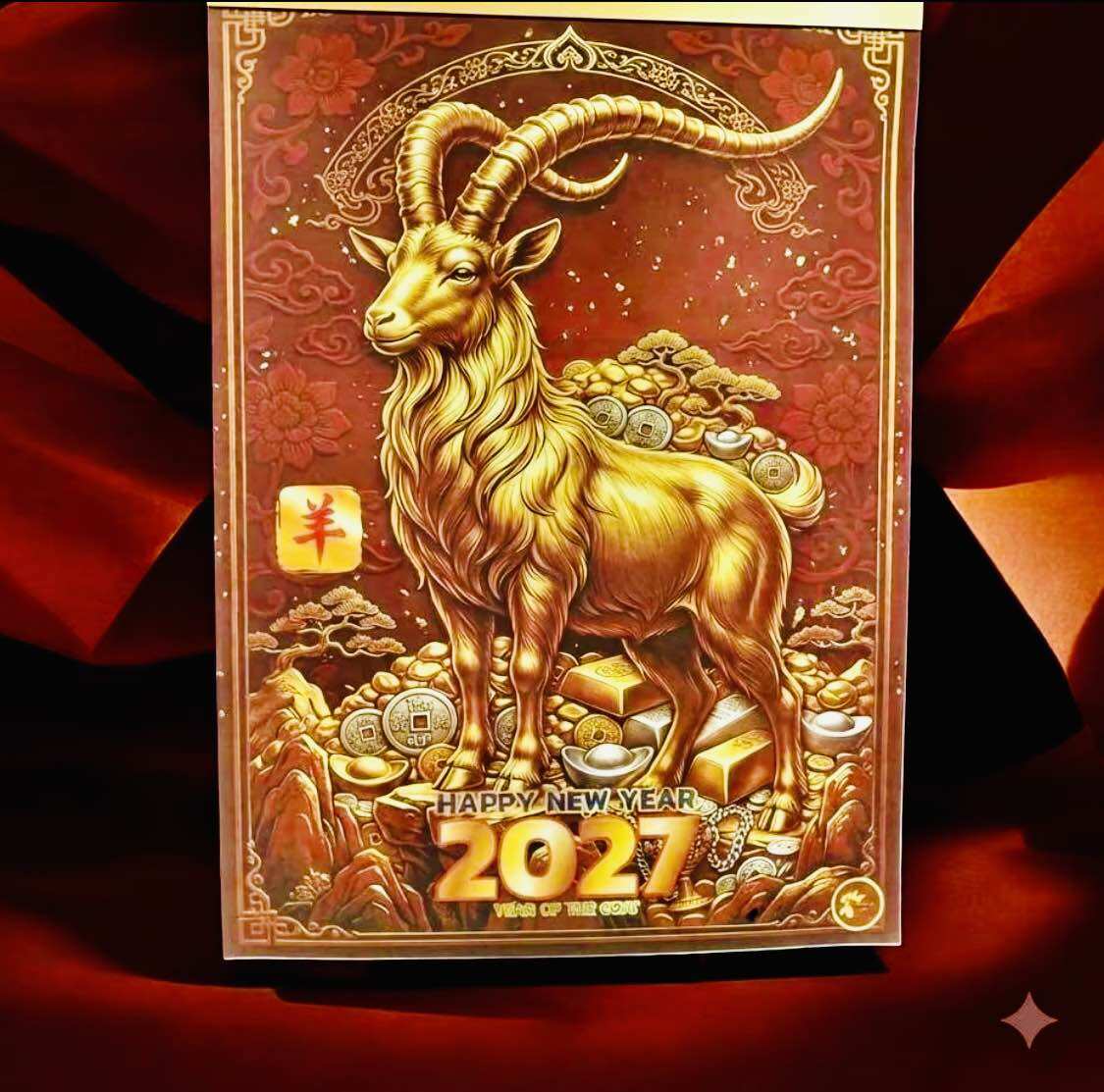 (G2) ปฏิทิน จีนปีแพะ ปีมะแม2570 พร้อมเลขนำโชคทุกวันที่ 1 และ 16 ของทุกเดือน พร้อมบอกฤกษ์มงคล วัน ขึ้นบ้านใหม่ ฤกษ์แต่งงาน