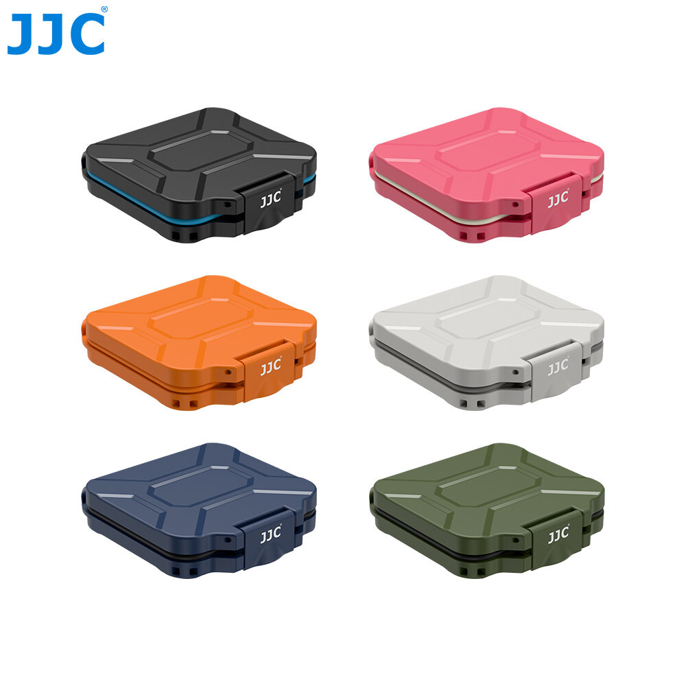 JJC | JC ที่ใส่การ์ด SD สำหรับ SD MSD TF การ์ดแบบพกพาป้องกันการกระแทกกล่องเก็บการ์ดหน่วยความจำสำหรับ 8 การ์ดไมโคร SD 4SD SDHC การ์ด SDXC ราคา 221 บาท*ส่งฟรี