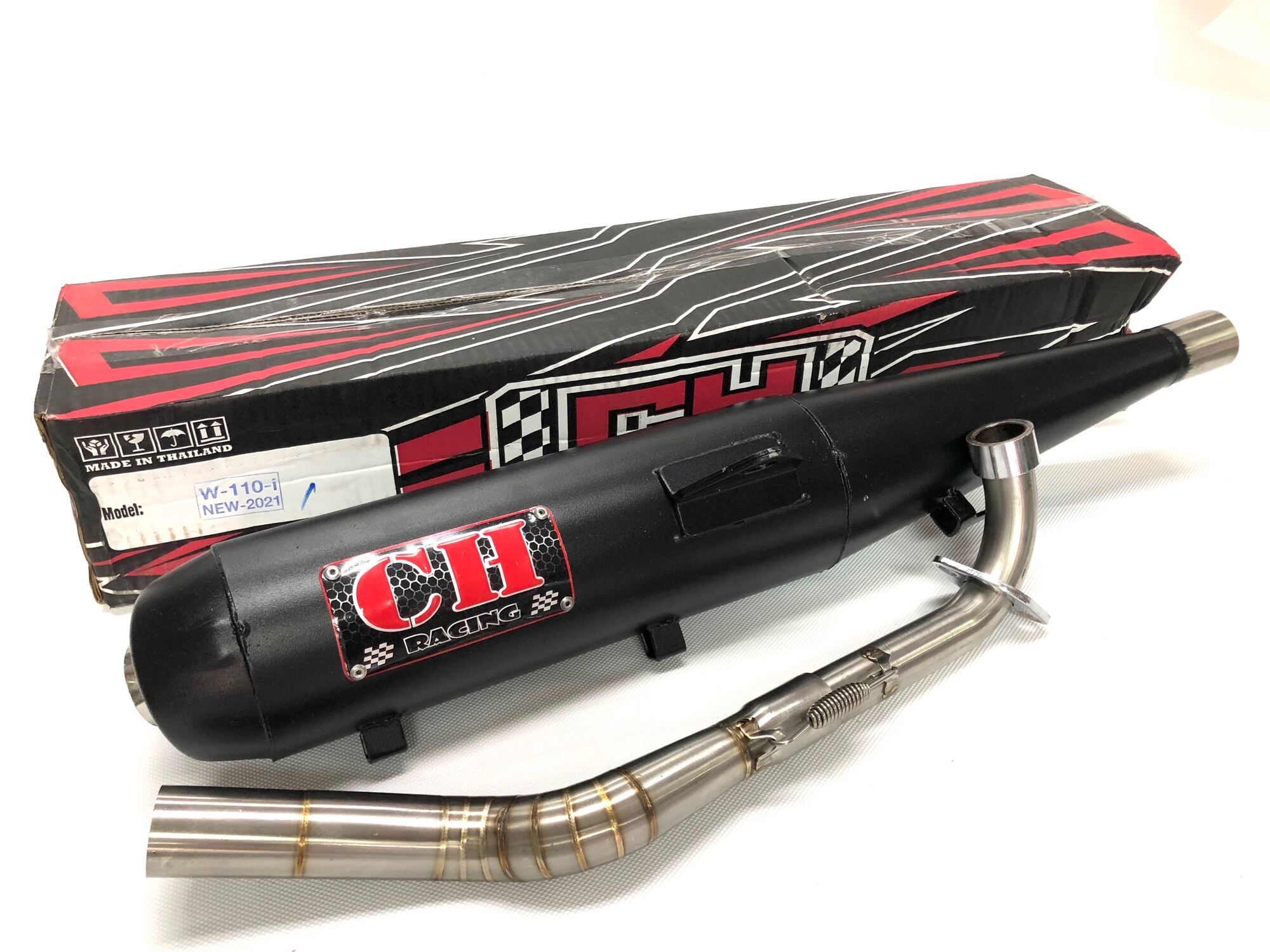 ท่อผ่าดัง ชาญสปีด W-110i LED 2021-2022 ปีล่าสุด คอไล่สปริง 25mm.ออก ...