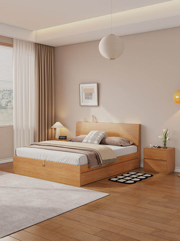 HAISHANGYUNJU | Baby-Safe Solid Wood Storage Bed