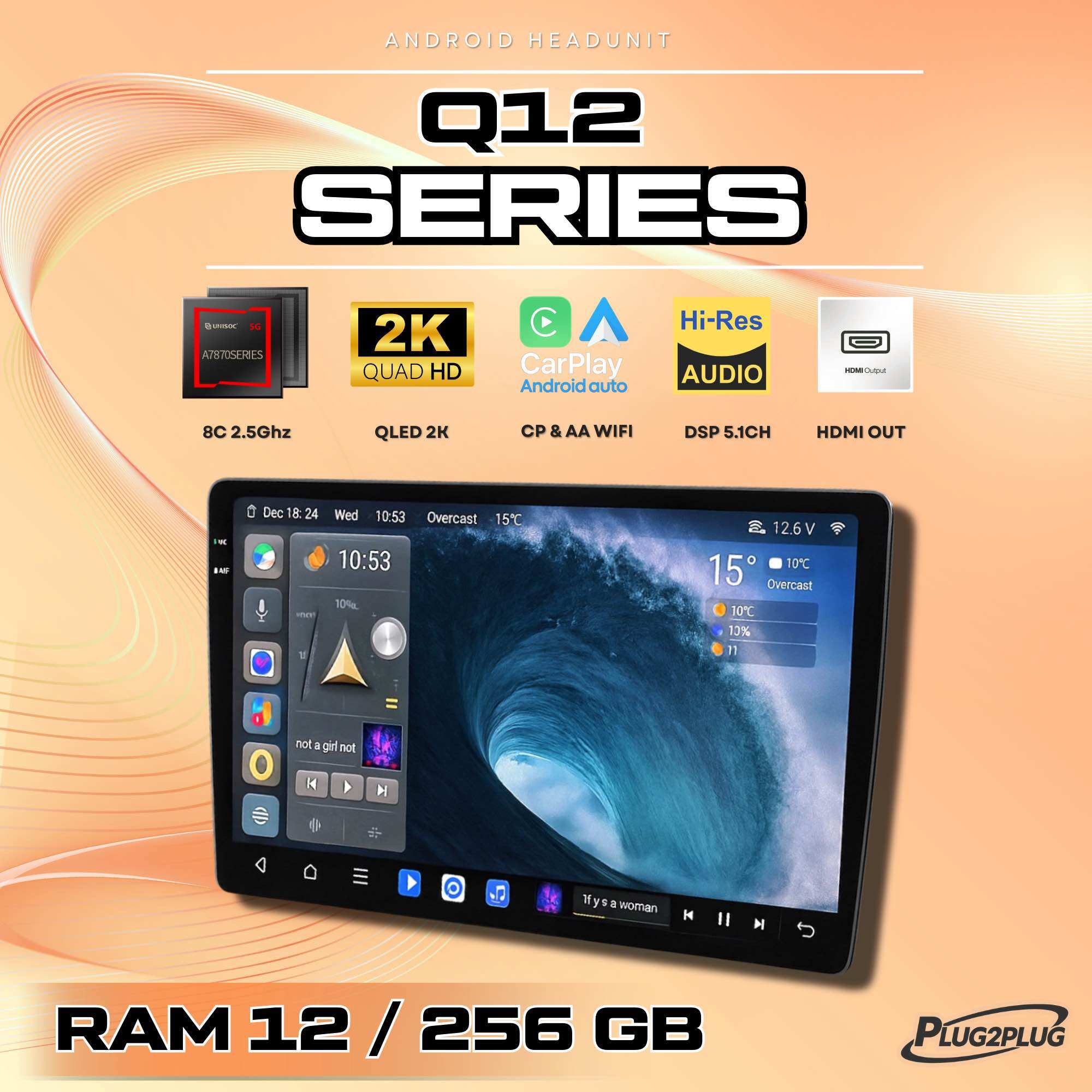 อุปกรณ์และชิ้นส่วนยานยนต์ Alpha Coustic หน้าจอ Android Q Series 9-10 นิ้ว, หน้าจอ 2K (Cpu:8Core Snapdragon, Ram:8-12, Rom:256, Dsp 5.1, รองรับกล้อง 360 องศา, หน้าจอ 2K, Wireless Carplay & Android Auto) ราคา 18,850 บาท*ส่งฟรี