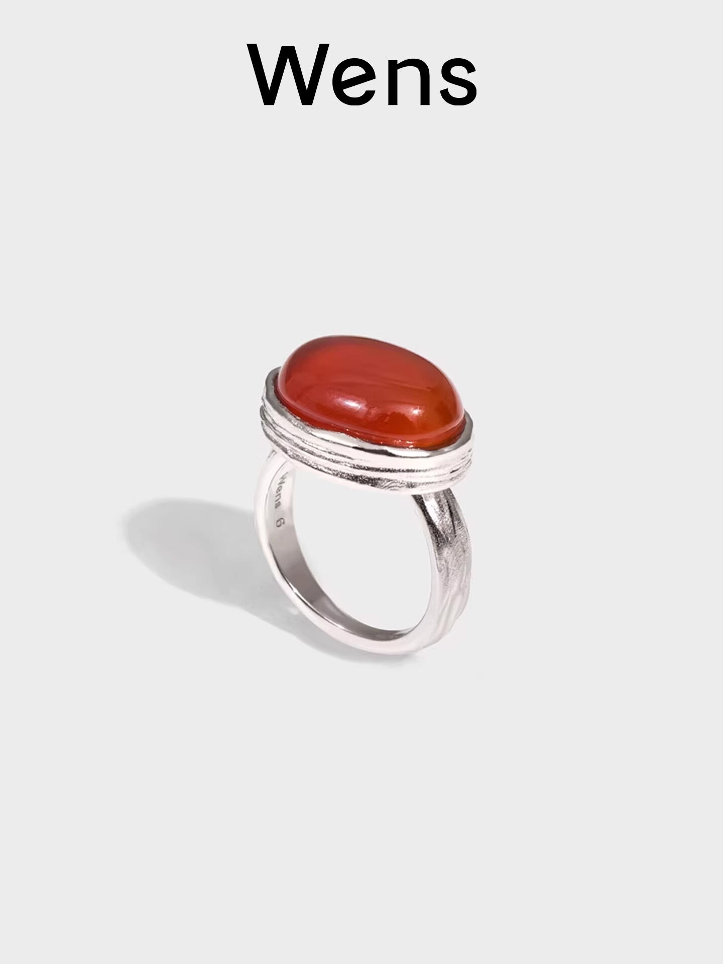 wens | Vintage Red Agate Elegant Ring ราคา 2,935 บาท*ส่งฟรี