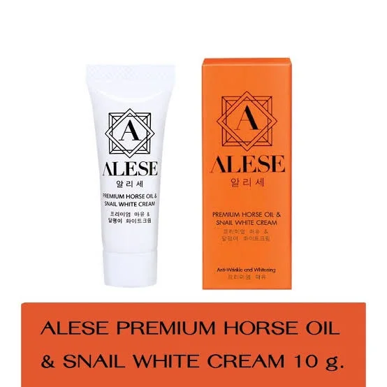 Alese Premium Horse Oil & Snail White Cream ครีมน้ำมันม้า ขนาด 10 กรัม