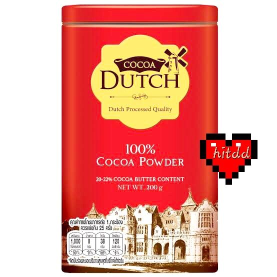 hitddผงโกโก้ดัทซ์ชนิดผง100% ขนาด180กรัม กระป๋องเหล็กcocoa powder cocoa dutch ราคา 179 บาท*ส่งฟรี