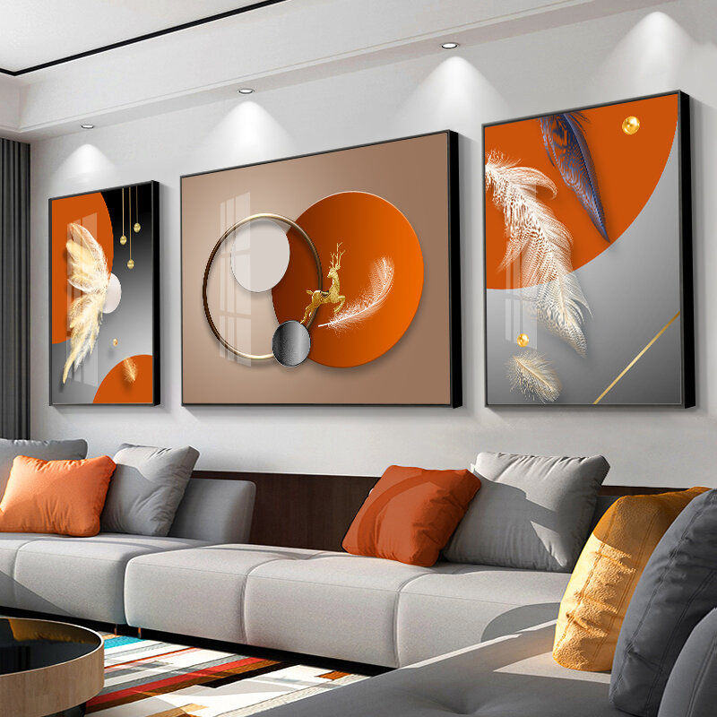 [XIANGTUYIN | Luxury Modern Minimalist Deer Wall Art 3-Panel,XIANGTUYIN | Luxury Modern Minimalist Deer Wall Art 3-Panel,] ราคา 2,558 บาท*ส่งฟรี