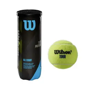 สินค้า 1can(3balls) Wilson Tour Premier All court ,Tennis ball ลูกเทนนิส เหมาะสำหรับผู้เล่นออกกำลังกาย และแข่งขัน รับประกันคุณภาพมาตรฐาน