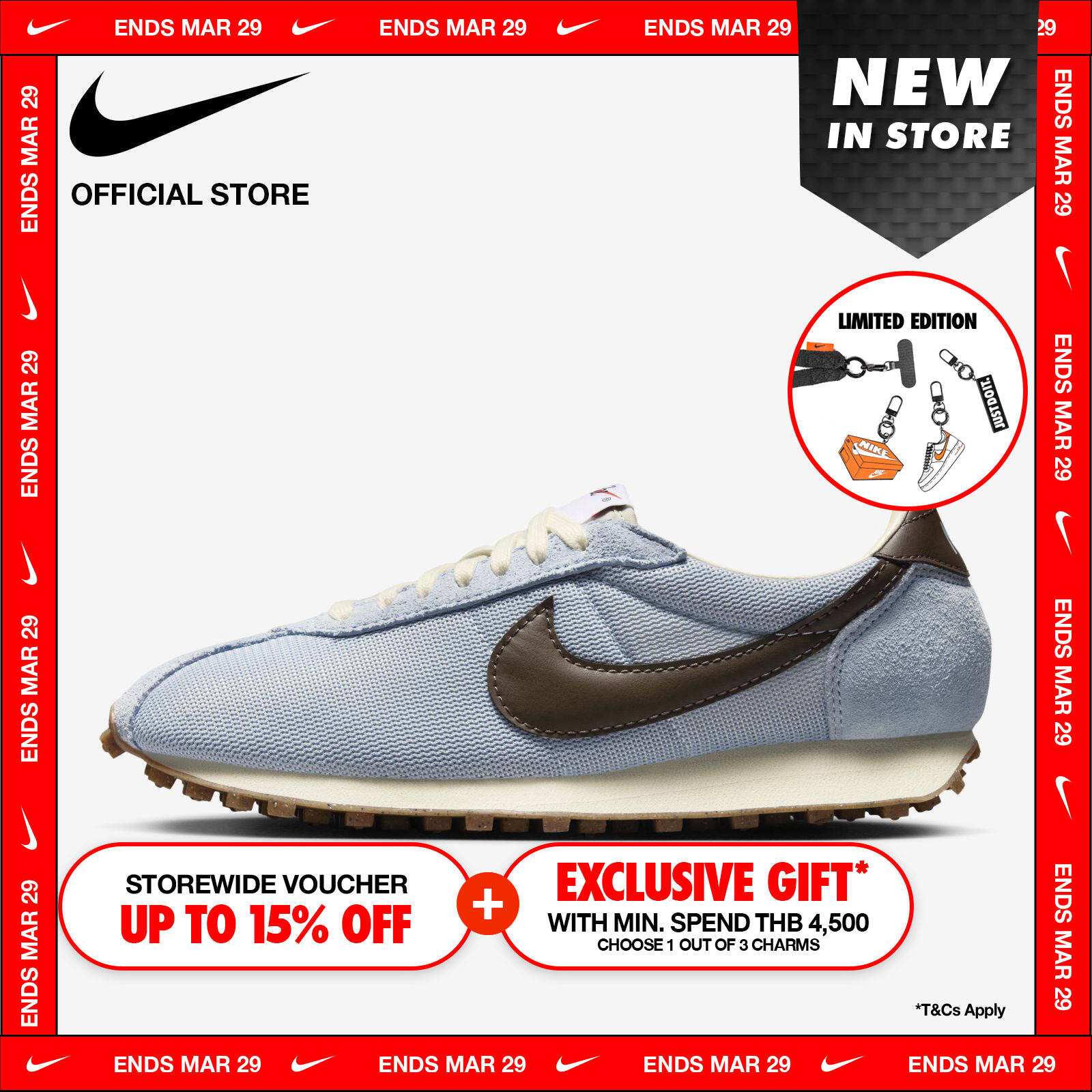 Nike Women's LD-1000 Shoes - Light Armony Blue ราคา 3,700 บาท*ส่งฟรี