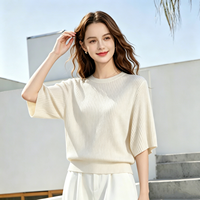 puella | เสื้อยืดแขนกระดิ่งลายลูกไม้ทรงหลวมสำหรับลดน้ำหนัก