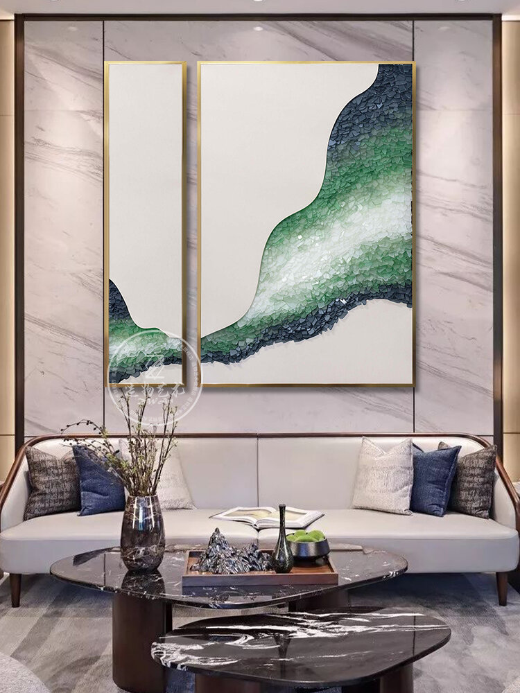 ZWART | Minimalist Modern Abstract Handmade Mosaic Sea Glass 3D Physical Decorative Painting ราคา 17,485 บาท*ส่งฟรี