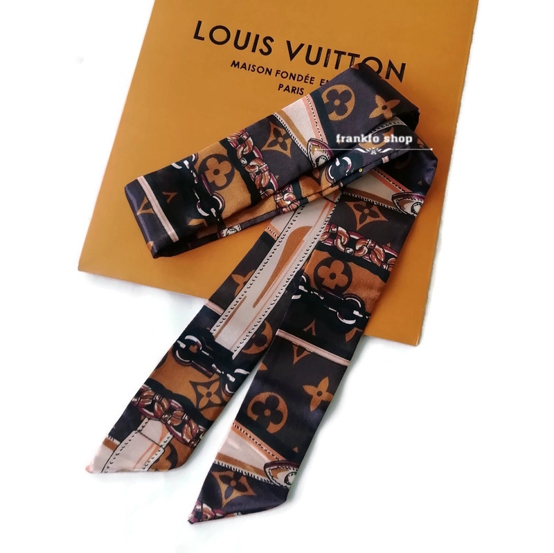 Louis Vuitton, Accessories, Louis Vuitton Monogram Confidential Bandeau  M78655 Brown Nwt Silk Twill