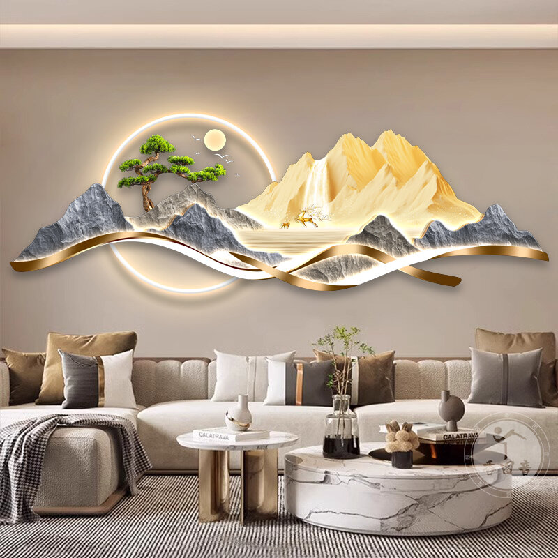 ieeliu | Luxury Elegant LED Lighted Wall Art for Living Room ราคา 3,864 บาท*ส่งฟรี