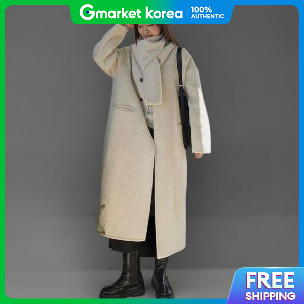 ART BOX | Artbox / Open Run Women's Loose Fit Wool Long Coat and Collarless Scarf Set ราคา 4,765 บาท*ส่งฟรี