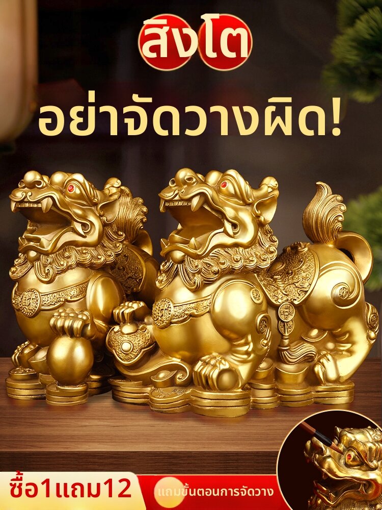 HETANGYUESHE | Prosperity Feng Shui Pixiu Statue Pair Copper ราคา 6,082 บาท*ส่งฟรี