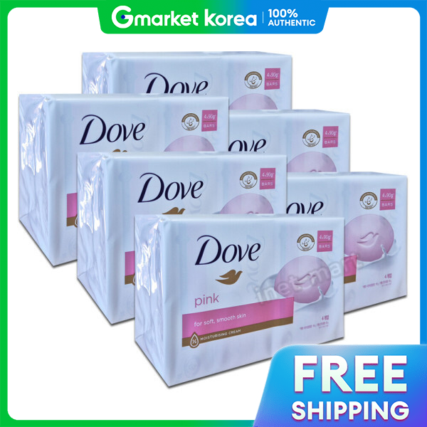 Dove(โดฟ) | Dove Pink Beauty Bar Soap 90g X 24 Pieces (6 X 4-Pack) ราคา 1,661 บาท*ส่งฟรี