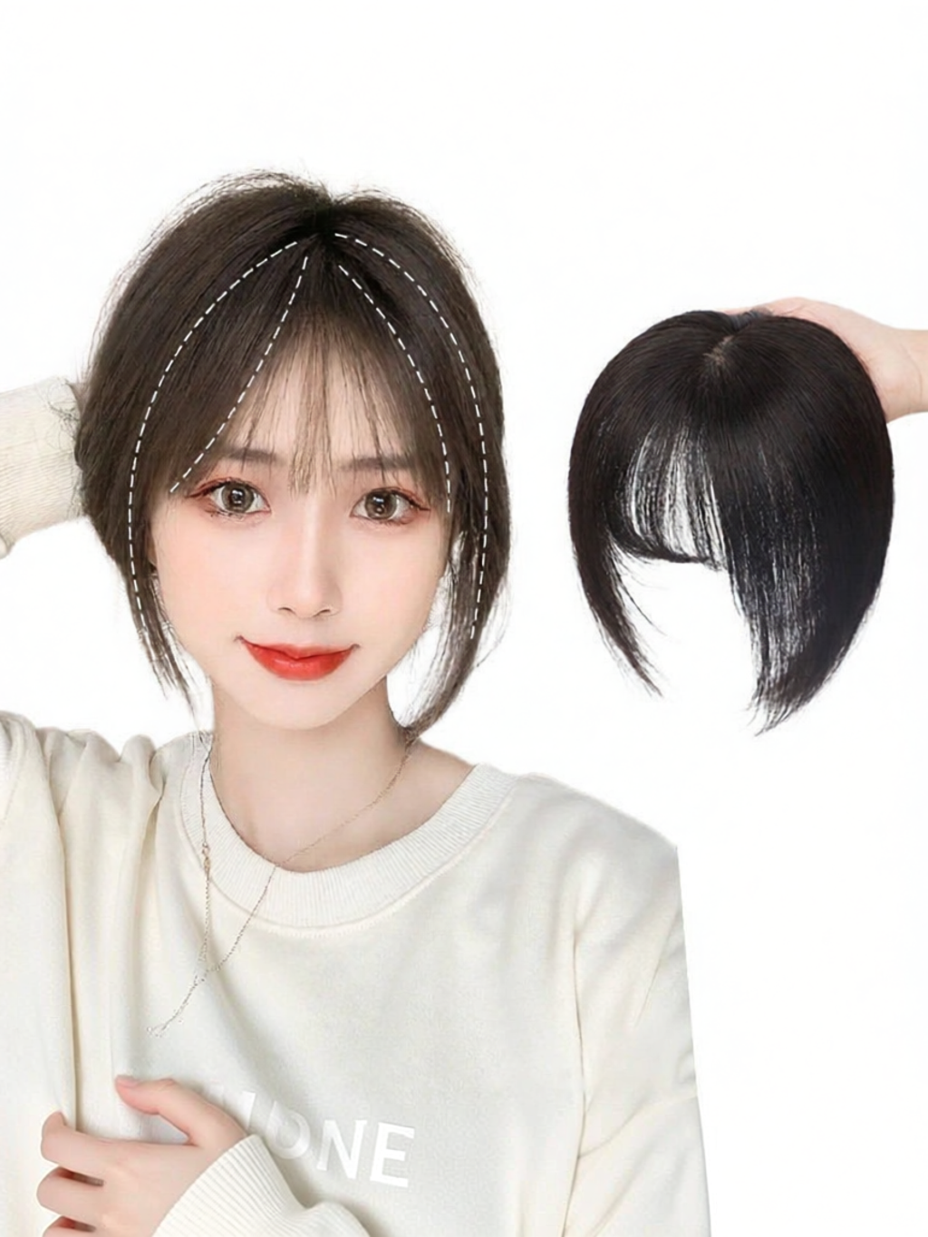 H.GIRL | Invisible Thickening Hair Piece for Women Real Human Hair ราคา 6,507 บาท*ส่งฟรี