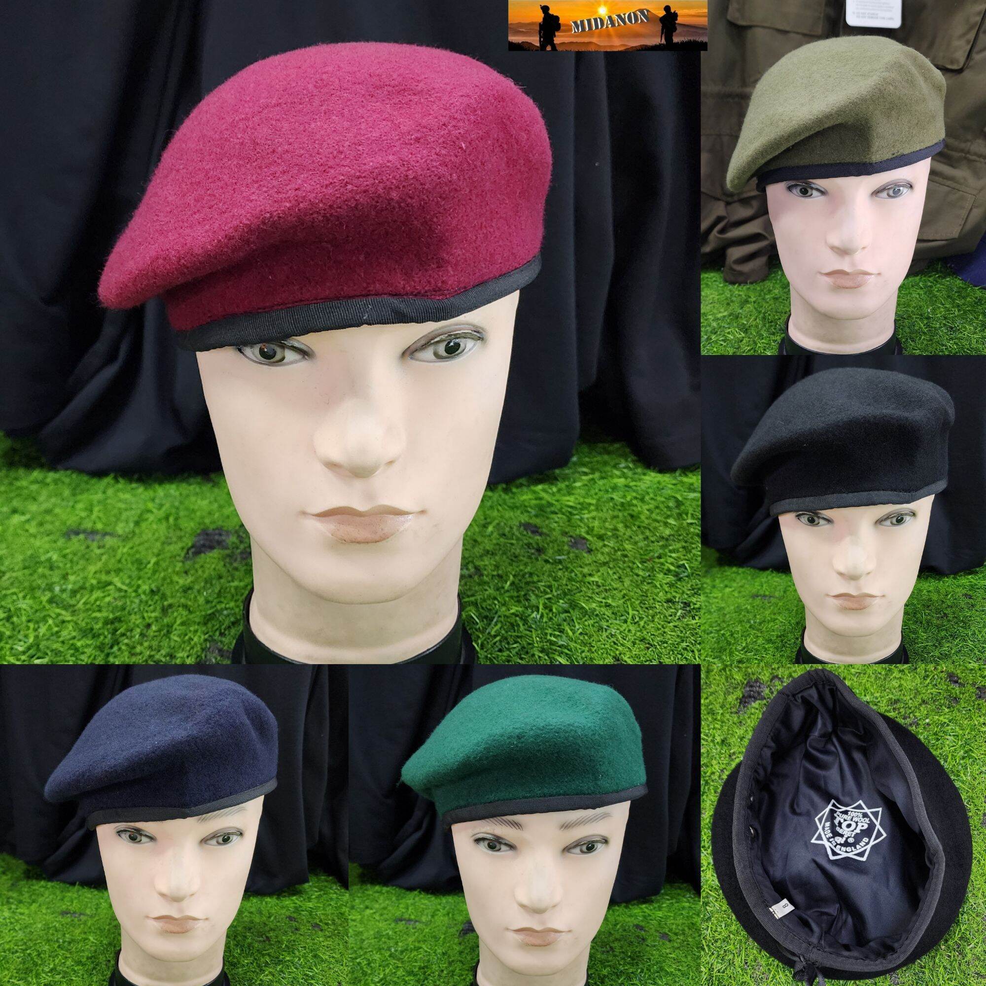 หมวกเบเร่ต์ หมวกเบร่ต์ AI TOP ผ้าสักหลาด ขอบผ้า ราคา 298 บาท*ส่งฟรี
