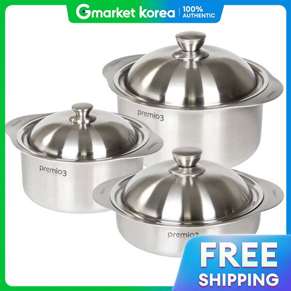 kitchen art | Premio Full 3-Ply Integrated 3-Piece Set (20cm + 24cm + 24cm) ราคา 4,649 บาท*ส่งฟรี