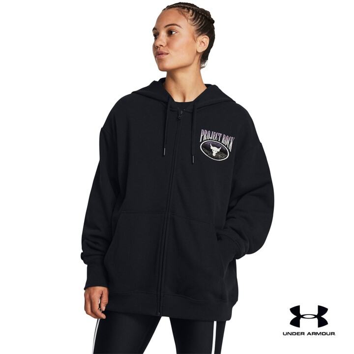 Under Armour Women's Project Rock Heavyweight Terry Oversized Full-Zip ราคา 2,443 บาท*ส่งฟรี