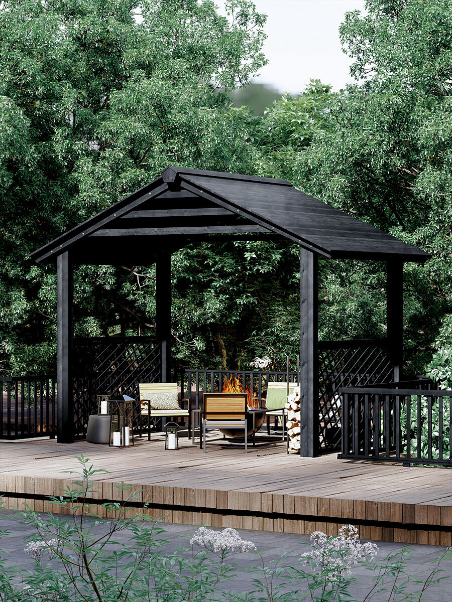 XiMei WoodWork | Outdoor Portable Assembly Chinese Style Wooden Pavilion ราคา 59,248 บาท*ส่งฟรี