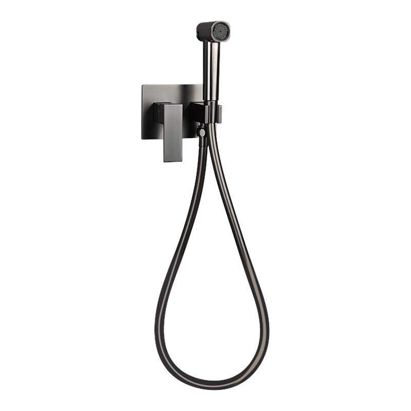 AZOS | Multifunction Copper Dark Gray Cold Hot Shower Gun Bathroom Set Recessed ราคา 1,722 บาท*ส่งฟรี