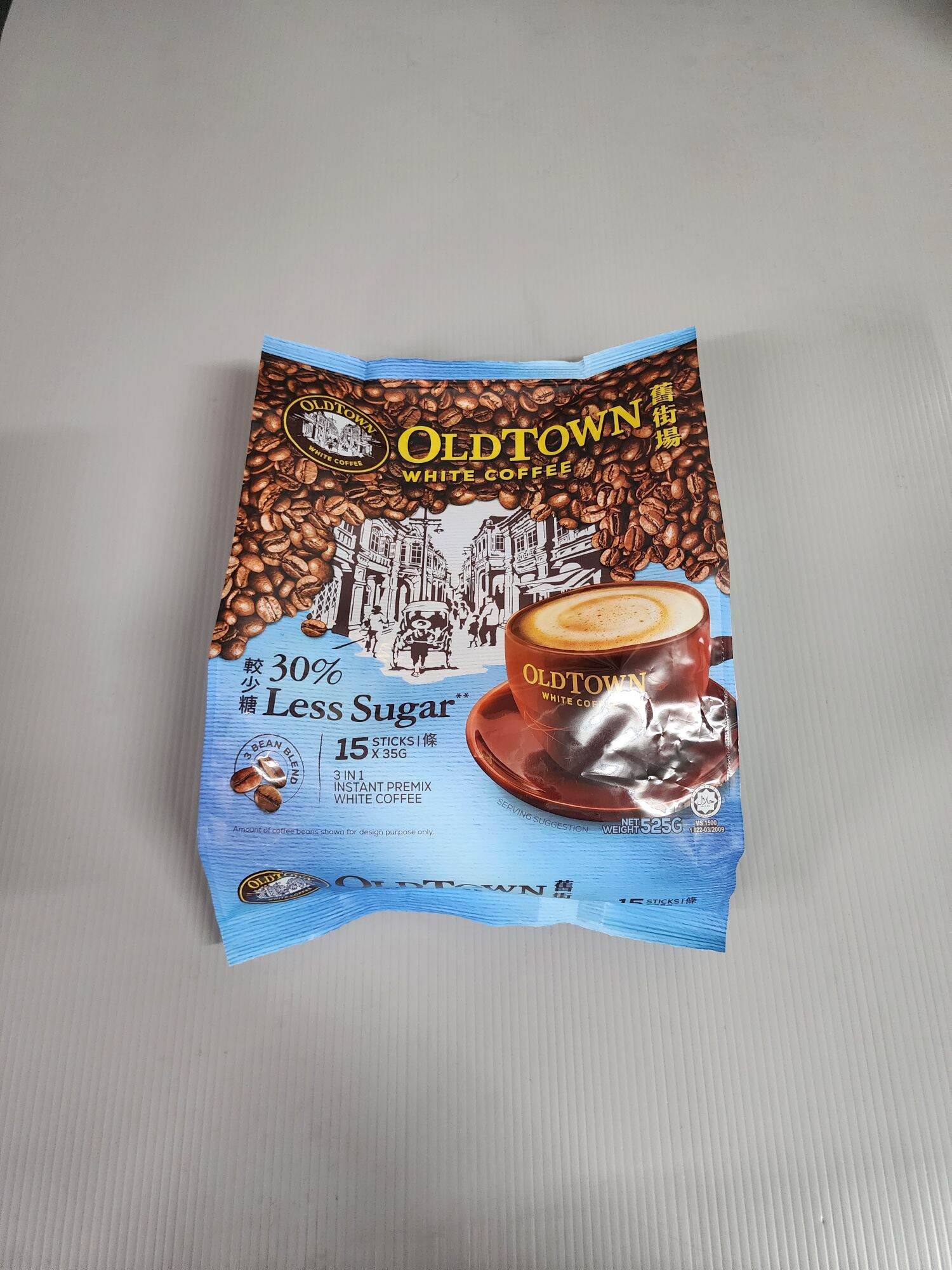Oldtown White Coffee less suger30% กาแฟ โอลด์ทาวน์ น้ำตาลน้อย 15ซอง ล็อตใหม่ ราคา 168 บาท*ส่งฟรี