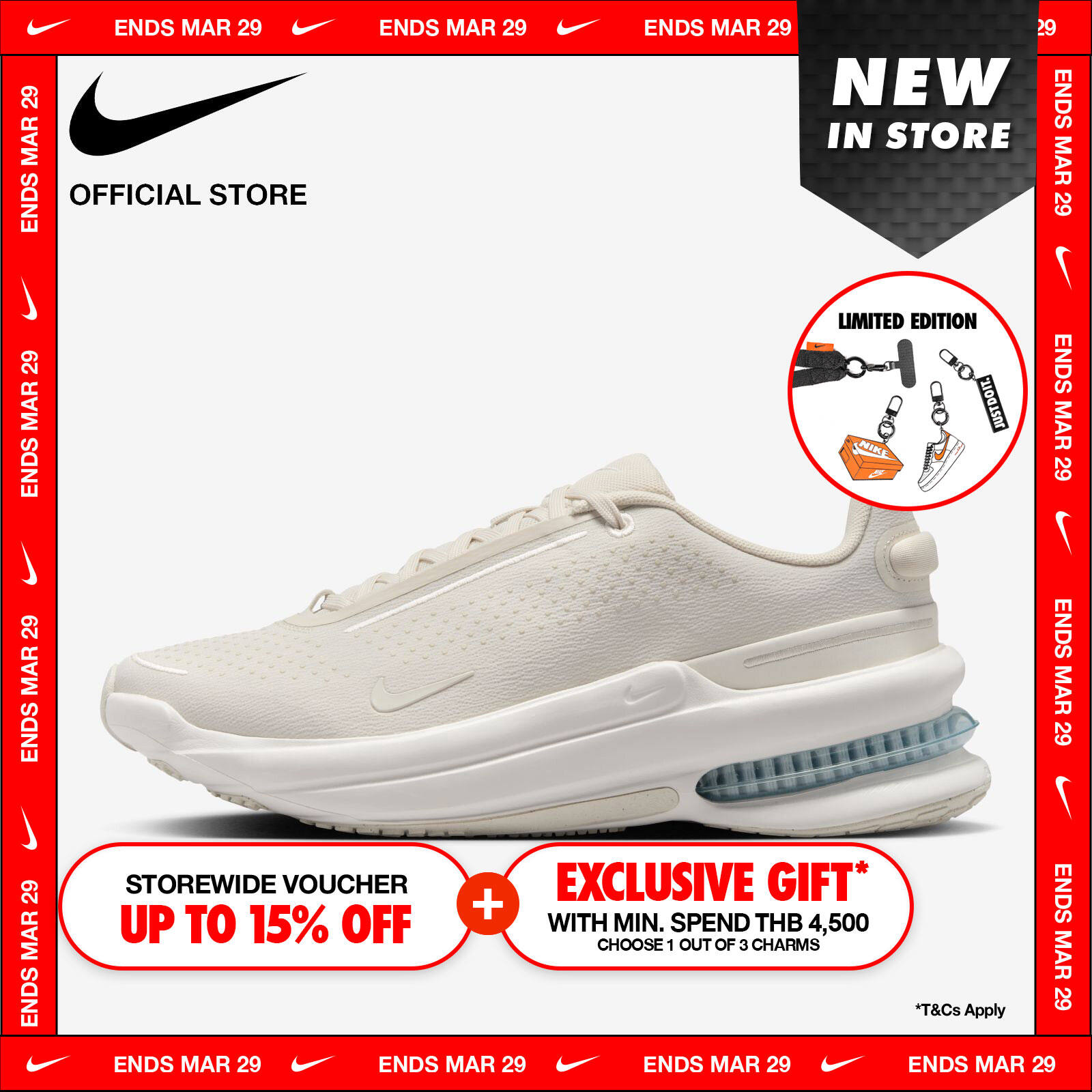 Nike Women's Air Zoom Upturn Shoes - White ราคา 3,600 บาท*ส่งฟรี
