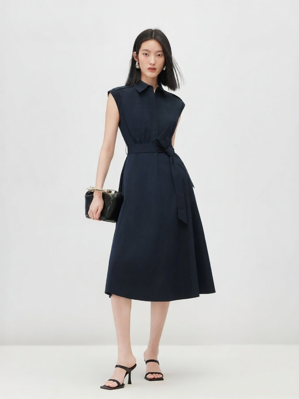 Vero Moda | Summer New Style Removable Belt Collar Solid Color Dress ราคา 5,799 บาท*ส่งฟรี