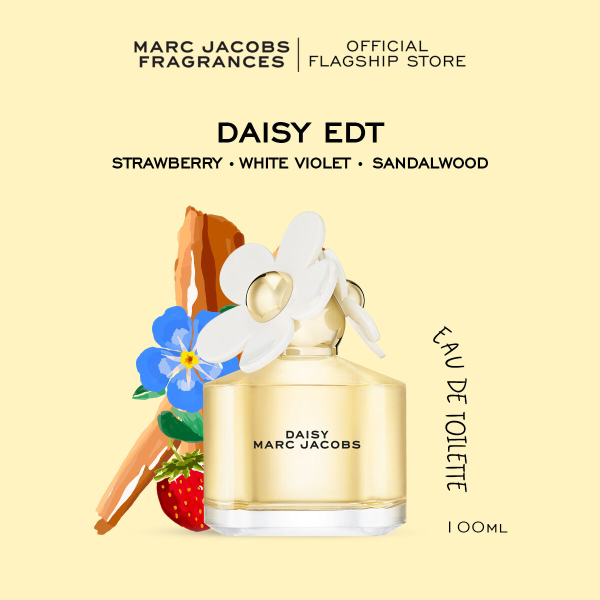 Marc Jacobs Fragrances Daisy Eau De Toilette 100ml Perfume *7 Letters Can Be Engraved. ราคา 4,750 บาท*ส่งฟรี