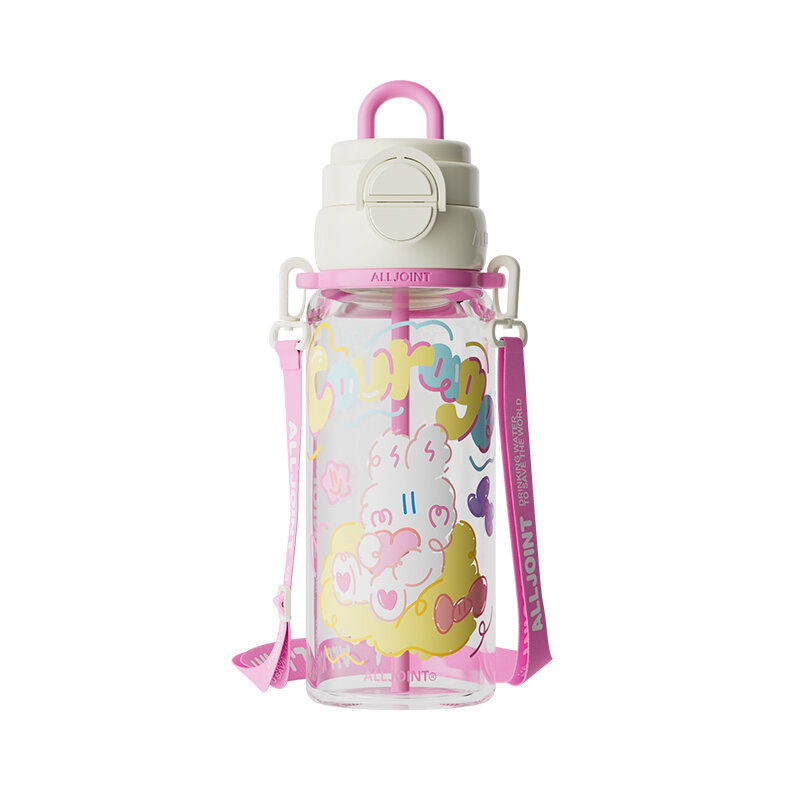 Food Grade Children's Water Cup Dual Drink Straw Cup High Aesthetic Value for Boys And Girls Student Special Cup Pink Girl Heart ราคา 2,695 บาท*ส่งฟรี