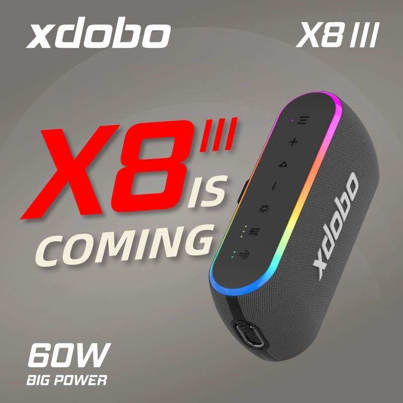 XDOBO X8iii 60W ลำโพงบลูทู ธ Nirkabel เบสลึก TWS โหมดลำโพง IPX7 กันน้ำ RGB ลำโพง ของแท้100% ราคา 1,890 บาท*ส่งฟรี