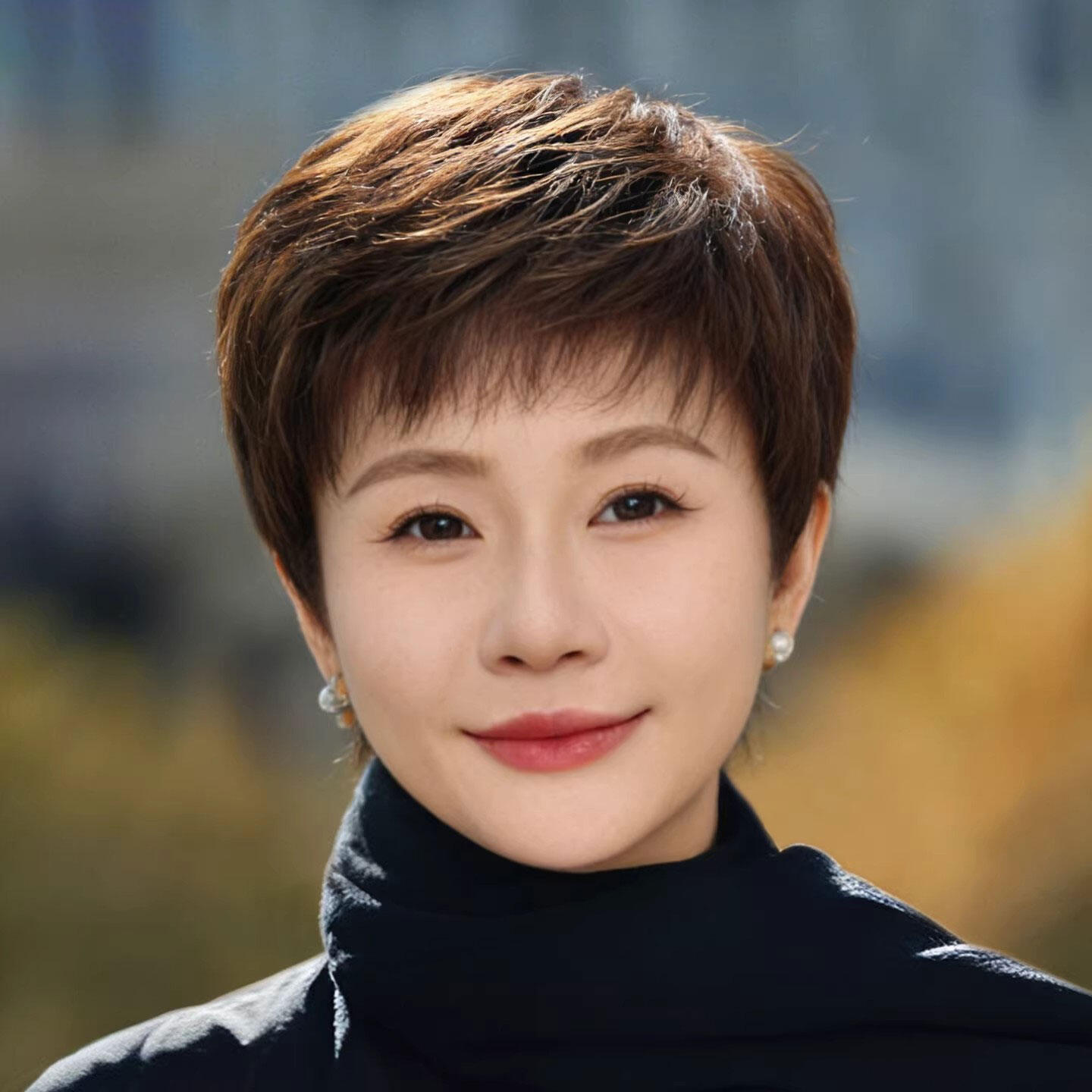 WeiWei | Full Natural Short Wavy Real Hair Wig Lightweight Breathable ราคา 5,551 บาท*ส่งฟรี
