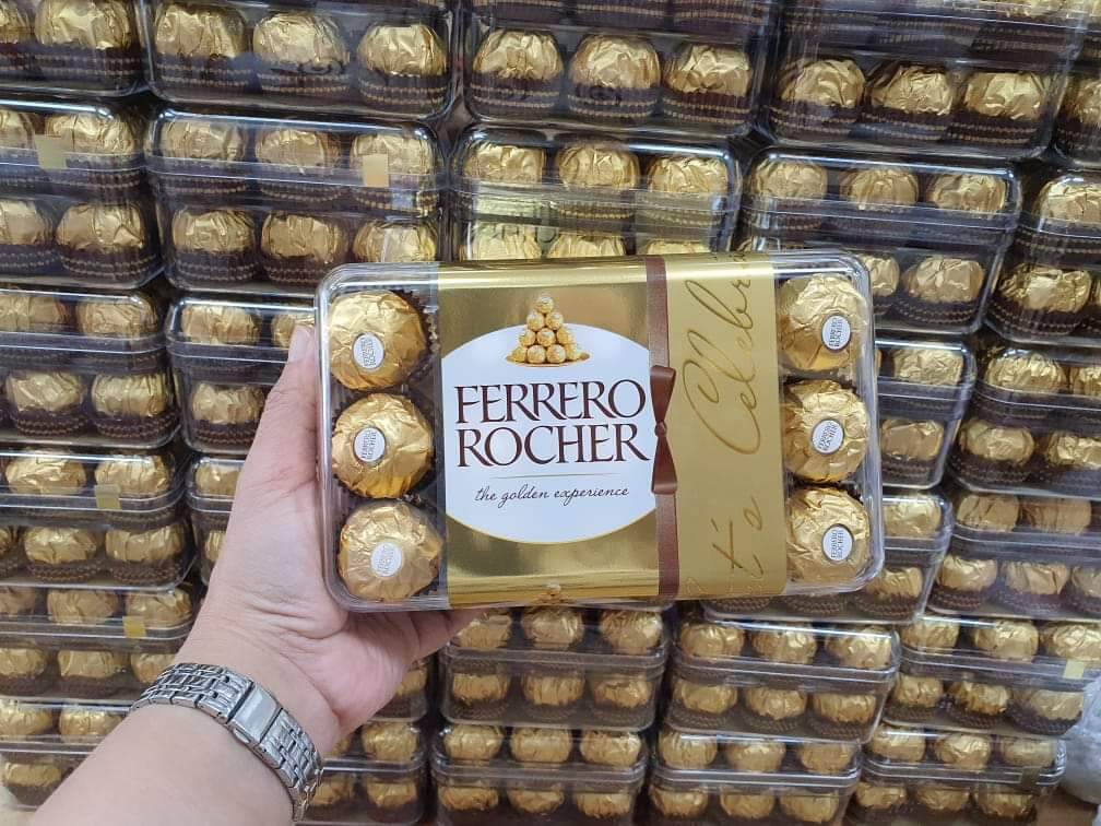 เฟอร์เรโร่รอชเชอร์ 30 ลูก 1 กล่อง Ferrero rocher แท้นำเข้า