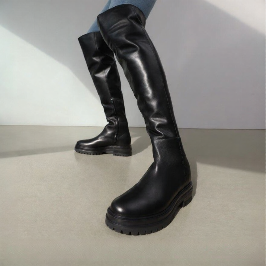 Tony Bianco | Fall/Winter Over-the-Knee Round Toe Boots Thick Sole ราคา 9,314 บาท*ส่งฟรี