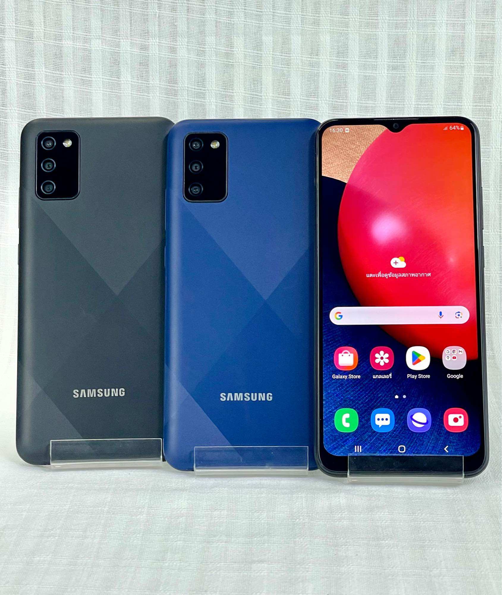 Samsung A02S, Beautiful Device, Long-Lasting Battery, Wide Screen, Supports All Applications. Comes with a Charger Set (Supports All Networks Can Load Every App) ราคา 1,590 บาท*ส่งฟรี