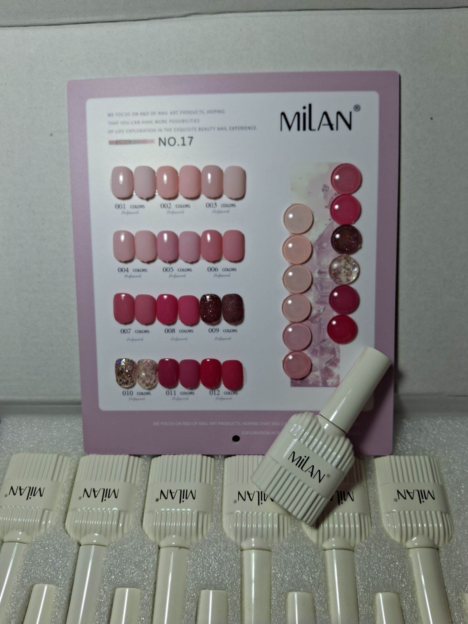 Milan Gel Color Set, 12 Colors, Free Charger (Ready to Ship from Thailand) Set No.17, Bottle Size 15ml. ราคา 299 บาท*ส่งฟรี