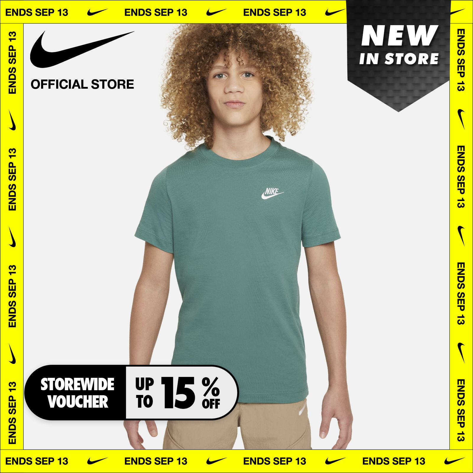Nike Kid's Unisex EMB Futura Tee - Green ไนกี้ เสื้อยืดเด็ก EMB Futura - สีเขียว ราคา 600 บาท*ส่งฟรี