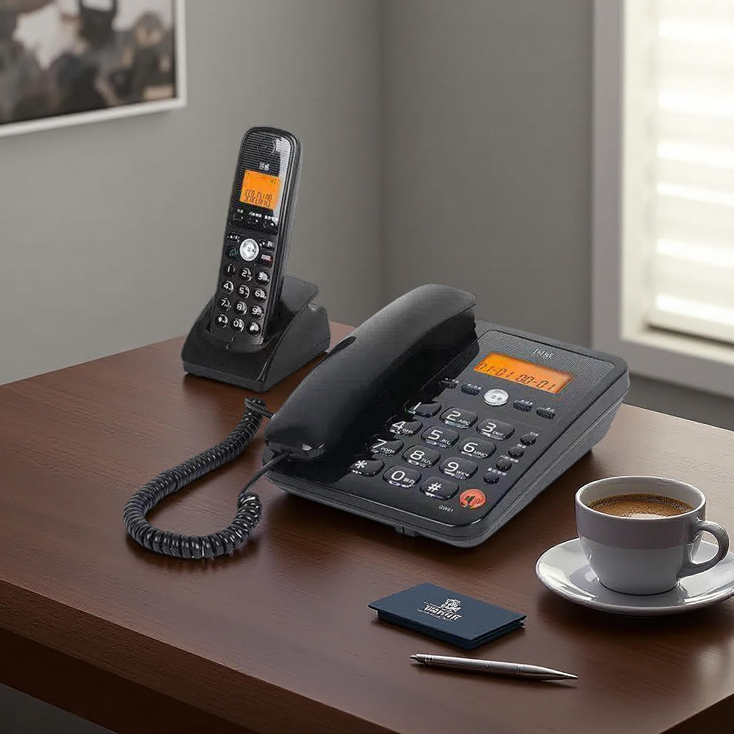 SunCorp | Wireless Cordless Telephone Long Distance Communication 1-to-2 ราคา 1,504 บาท*ส่งฟรี