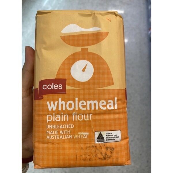 Wholemeal Plant Flour ( Coles Brand ) 1000 G. แป้งสาลี โฮลมีล ( ตรา โคล