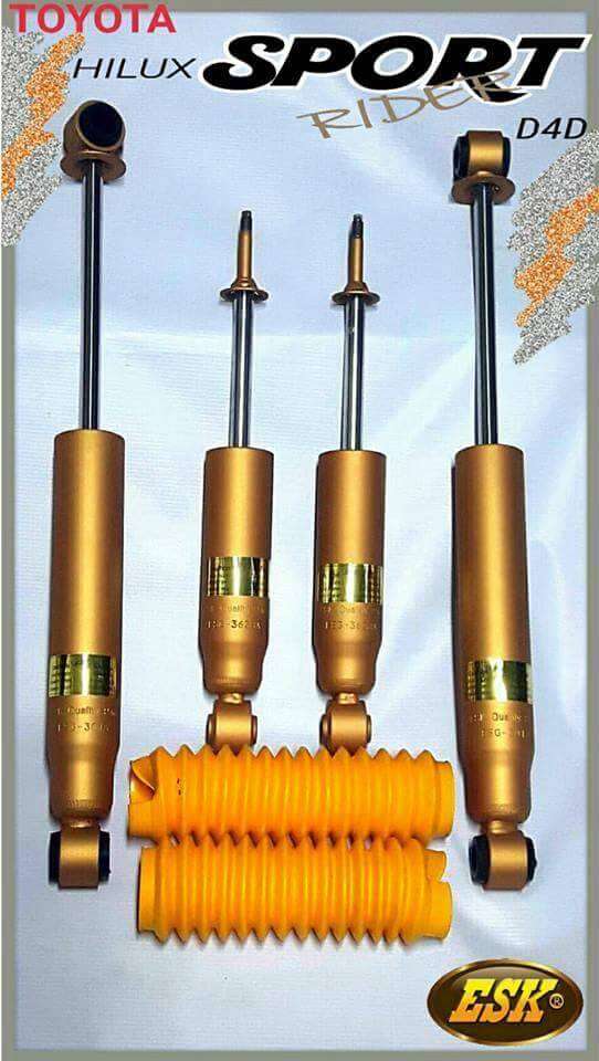 ESK โช๊ค​อัพ​เเก๊​ส​สี​ทอง​Toyota sportrider ยก2นิ้ว คู่หน้า ราคา 3,300 บาท*ส่งฟรี