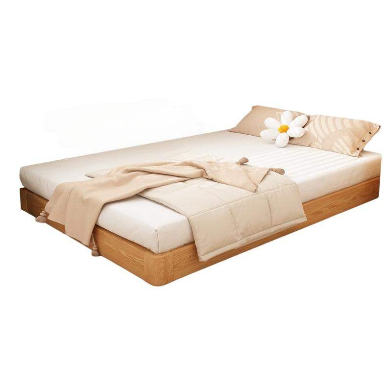 NUOMU | Solid Wood Children's Platform Bed No Headboard Family-friendly Rattan Frame ราคา 12,283 บาท*ส่งฟรี