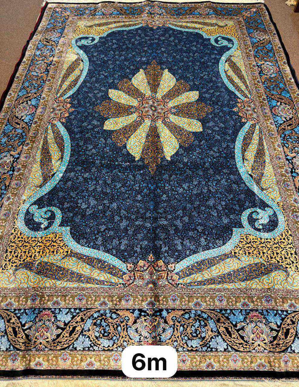 Persian rug, silk on silk carpet tight short dense pile size 2x3 mt made in Iran