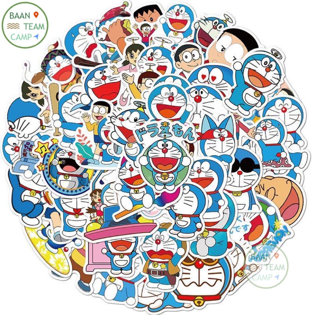 สติ๊กเกอร์ Doraemon 48 sticker Doraemon โดราเอมอน 50 ชิ้น รูปโดเรม่อน